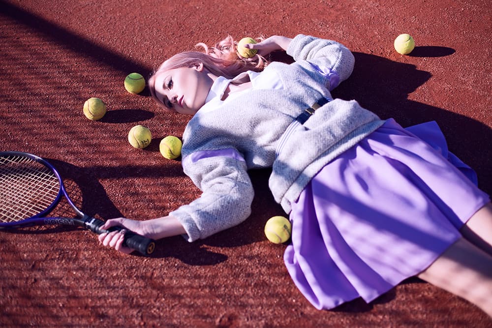 Stylish Tennis Court Rest by Andrei Breier — canvas wall art