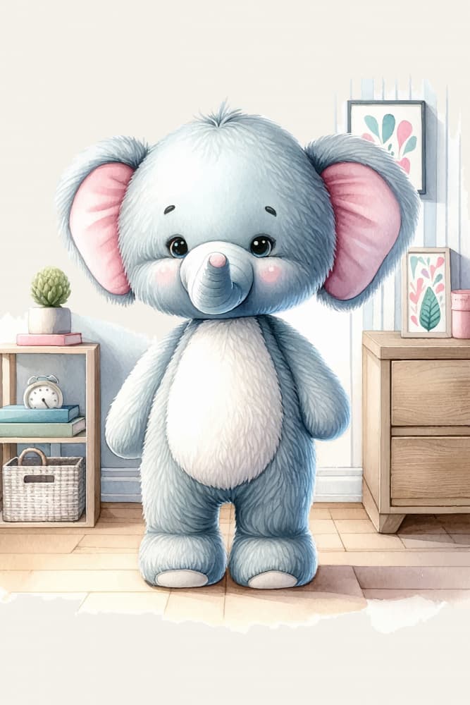 Sweet Nursery Elephant by Andreas Magnusson — canvas wall art
