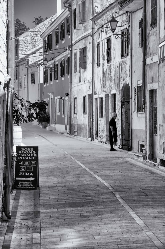 Old Man Quiet Street by Dan Edwards — canvas wall art