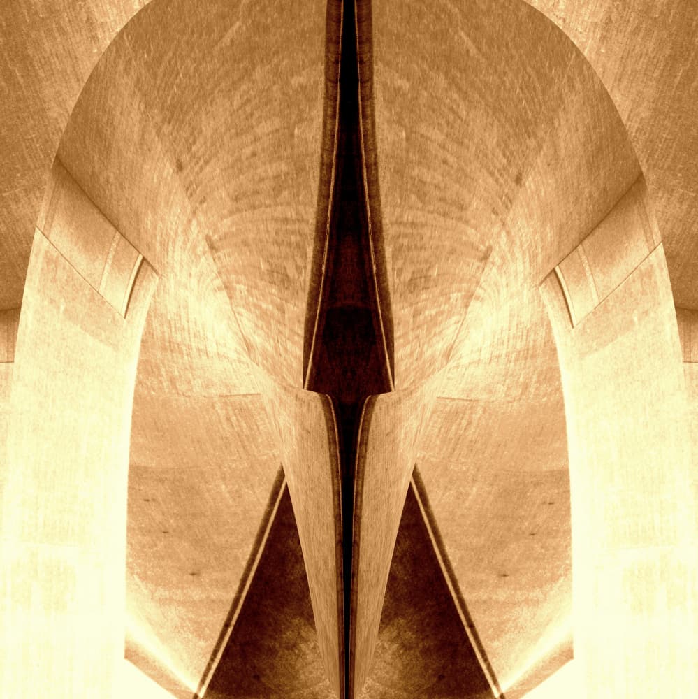 Sepia Architectural Symmetry by Christina Sillen — canvas wall art