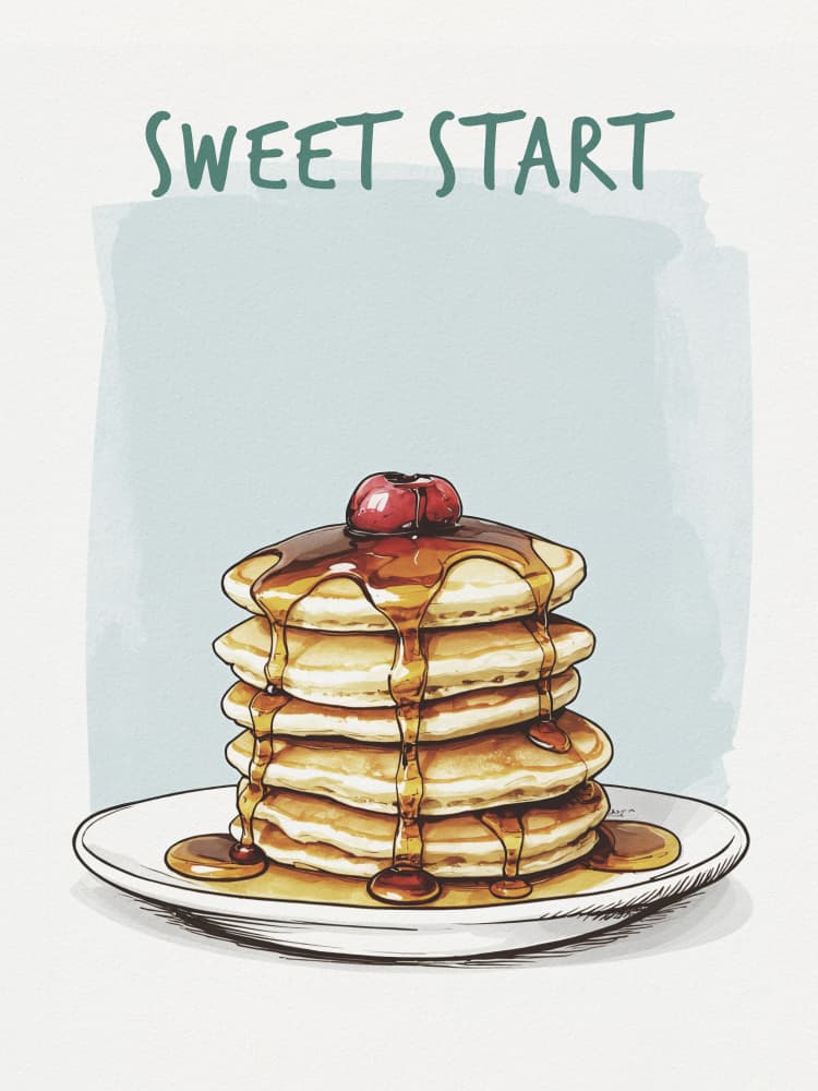 Sweet Breakfast Pancakes by Andreas Magnusson — canvas wall art