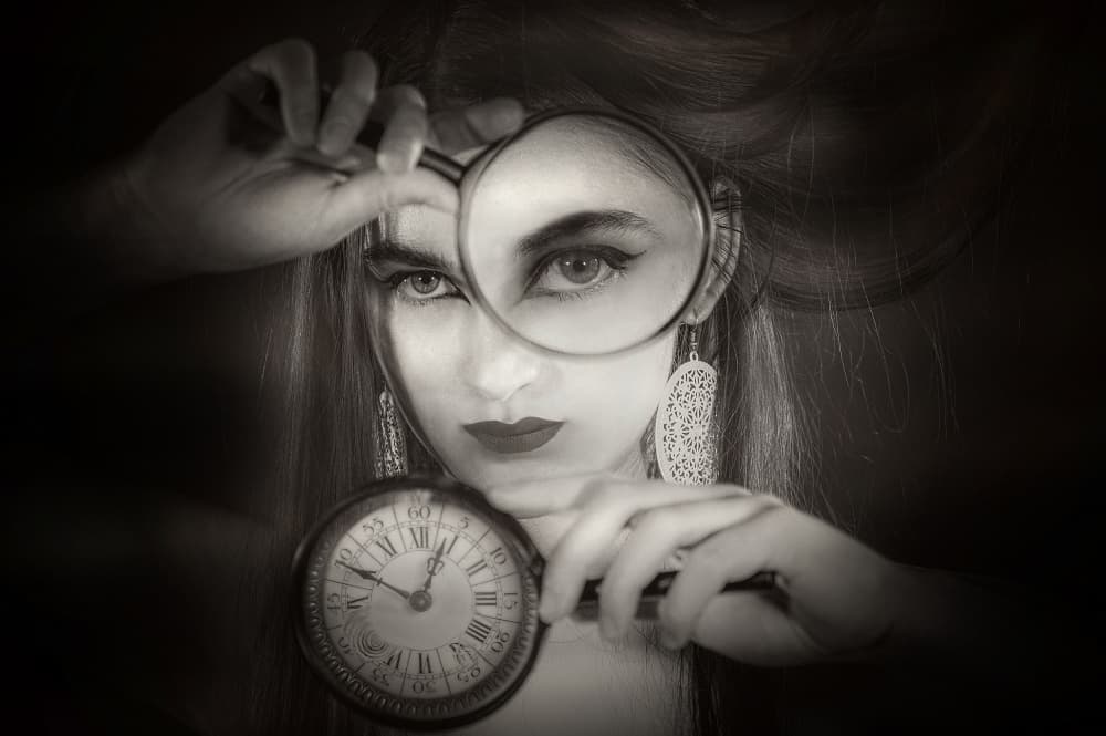 Vintage Detective Gaze by Adela  Lia Rusu — canvas wall art
