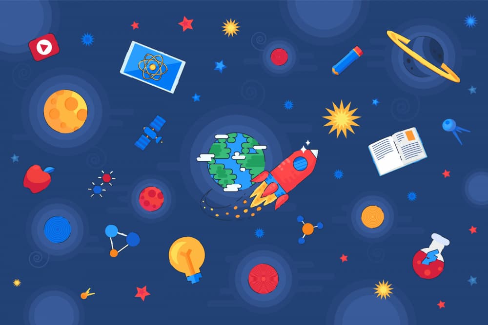 Science And Space Exploration by Marika Barsrsind — canvas wall art