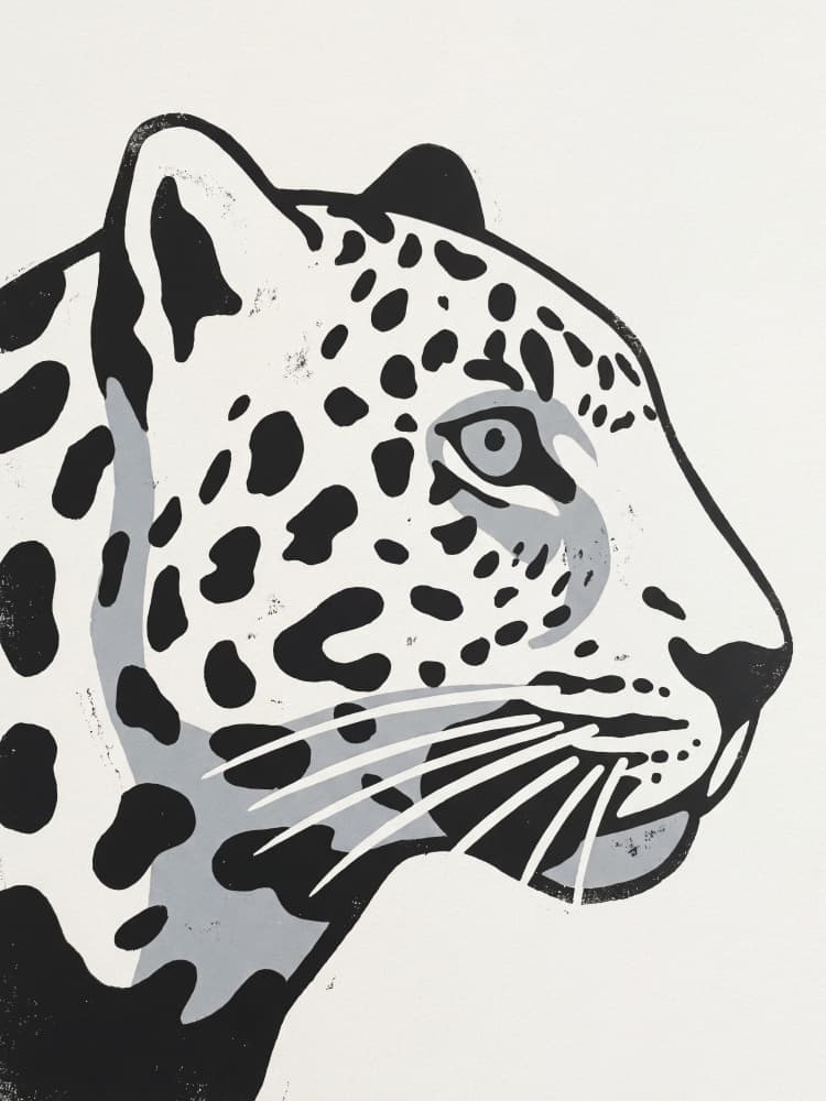 Elegant Jaguar Profile by Andreas Magnusson — canvas wall art