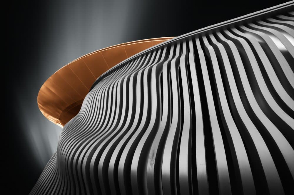 Modern Striped Facade by Biao  Huang — canvas wall art