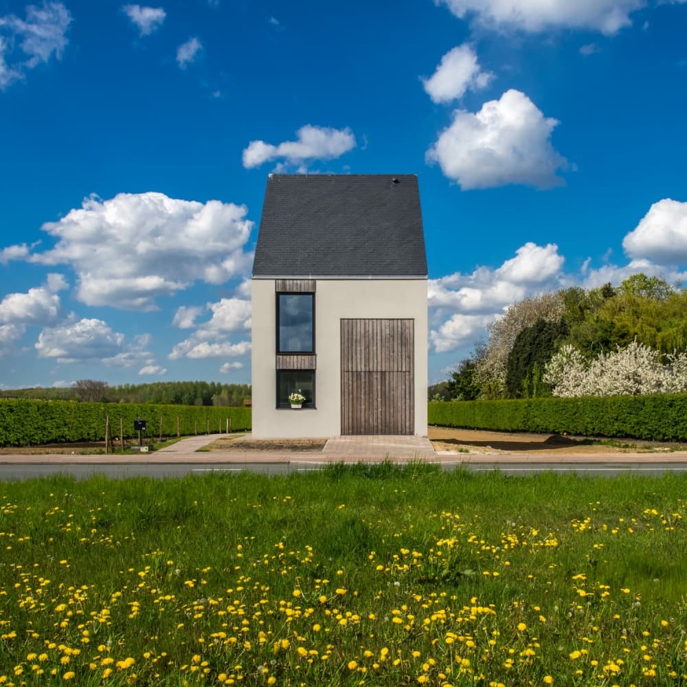 Small House Spring Day by Luc Vangindertael (laGrange) — canvas wall art