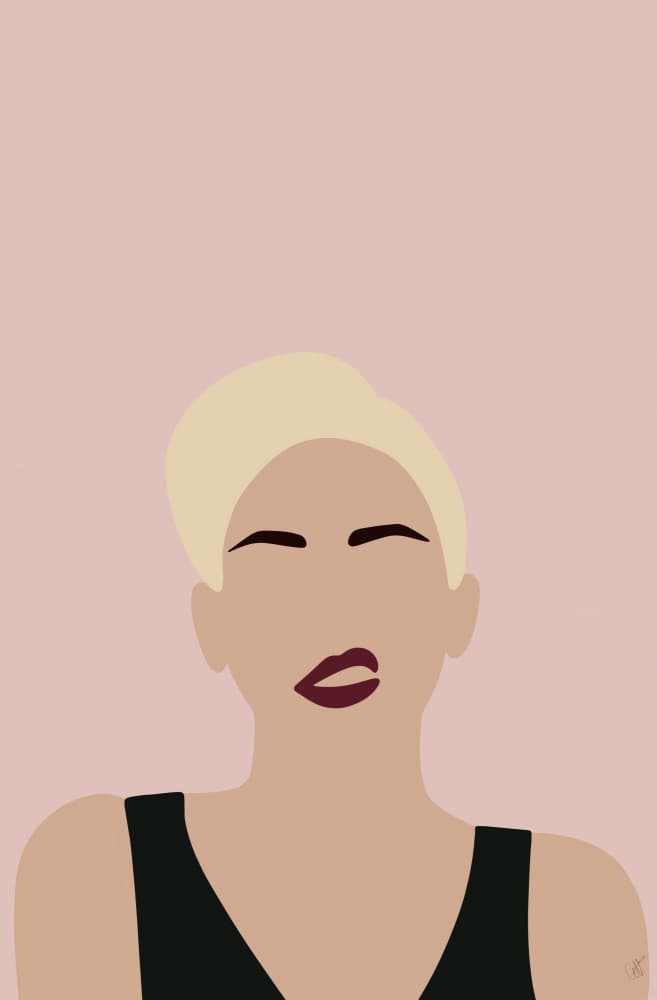 Elegant Blonde Minimalist by Anne-Marie Volfova — canvas wall art