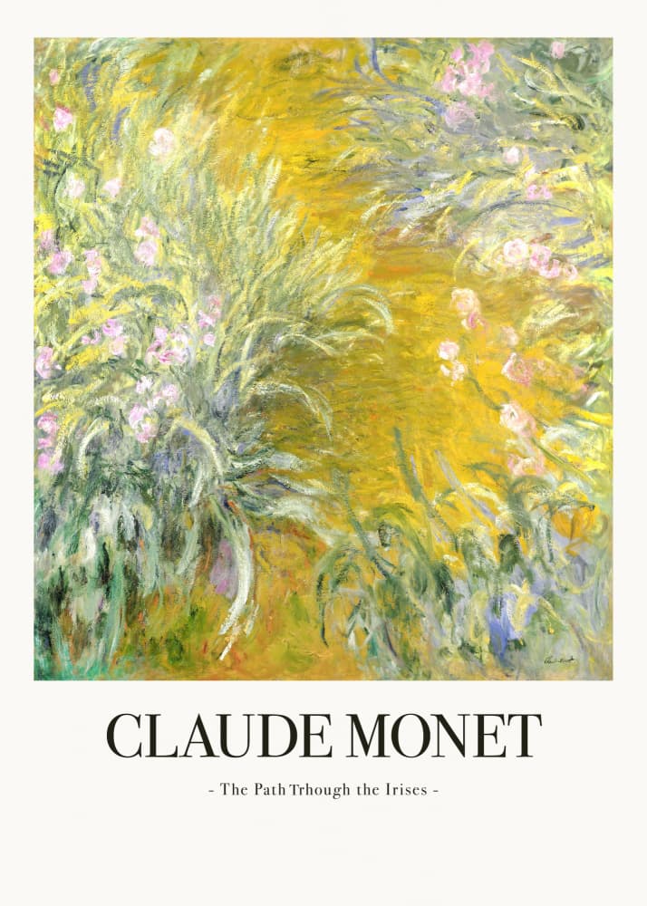 The Path Through The Irises by Claude Monet — canvas wall art