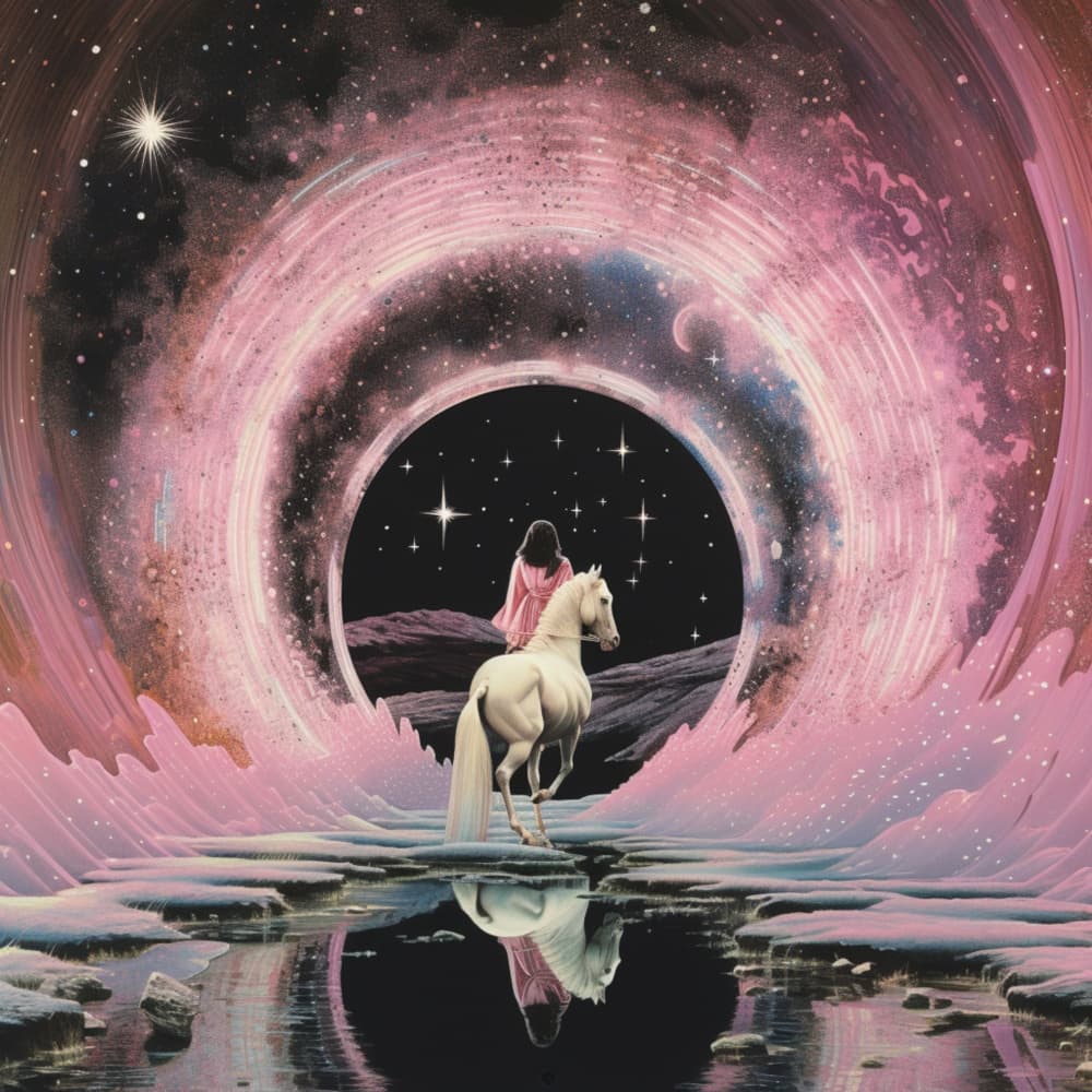 Pink Portal Horse by Samantha Hearn — canvas wall art