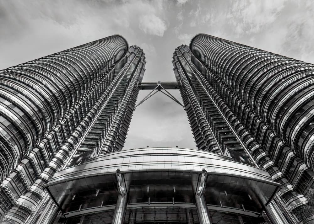 Majestic Twin Towers by Marco Tagliarino — canvas wall art