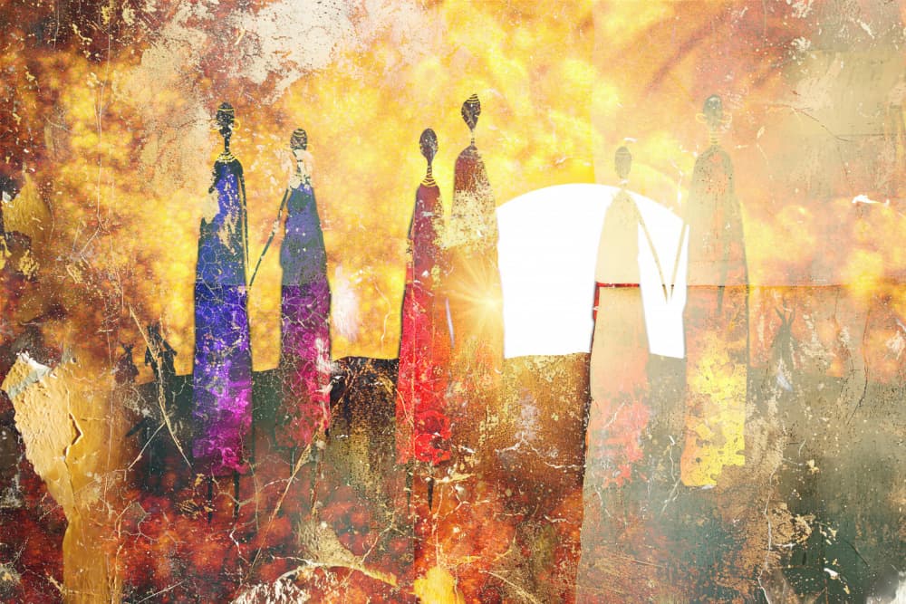 African Spiritual Journey by Rafal Kulik — canvas wall art