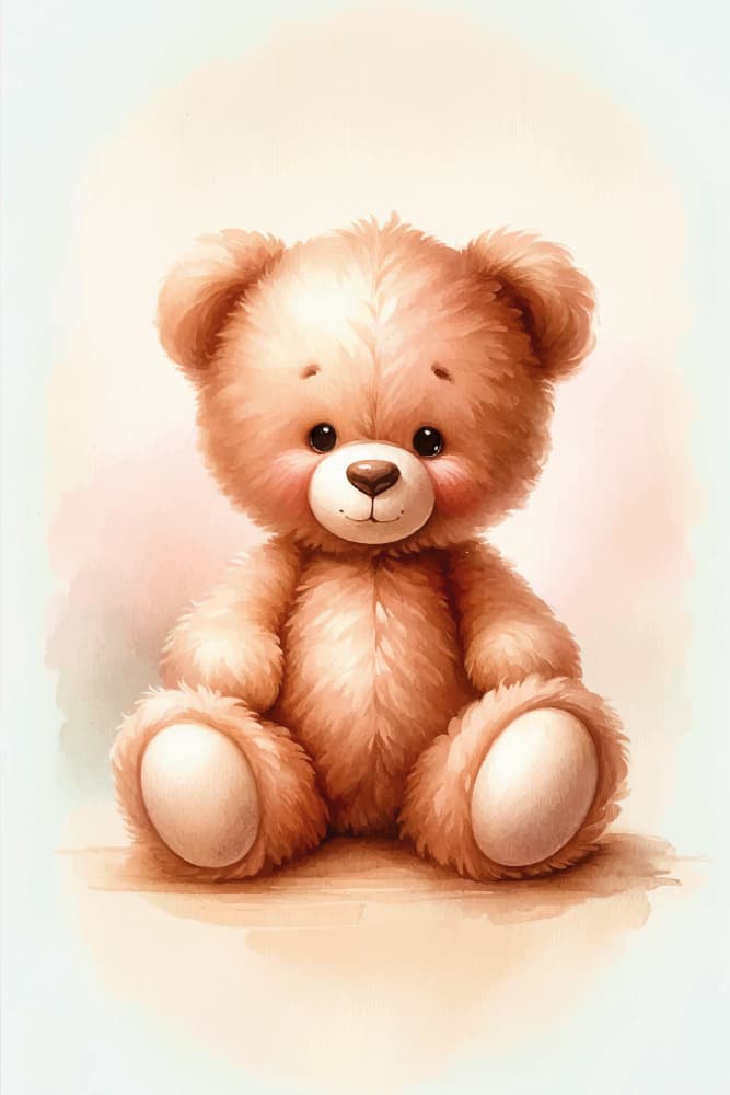 Sweet Cuddly Teddy Bear by Andreas Magnusson — canvas wall art
