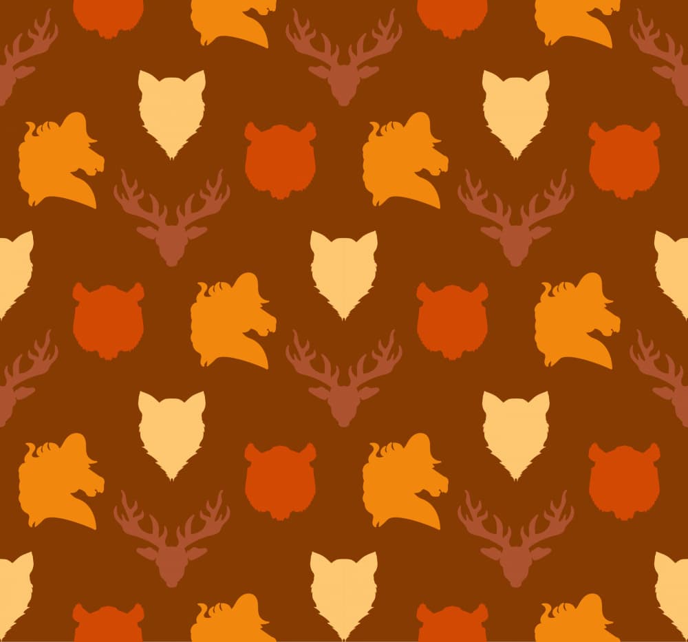 Woodland Creature Silhouettes by Marika Barsrsind — canvas wall art