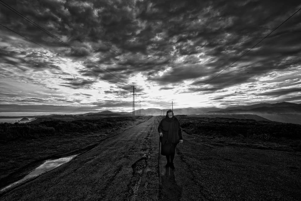 Woman on a Country Road by Jose C. Lobato — canvas wall art