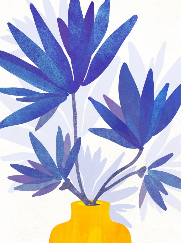 Indigo Blooms by Kristian Gallagher — canvas wall art