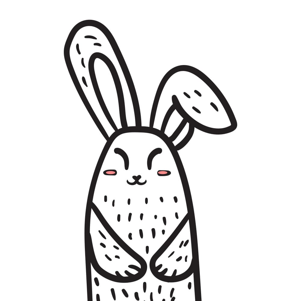 Happy Little Bunny by Marika Barsrsind — canvas wall art