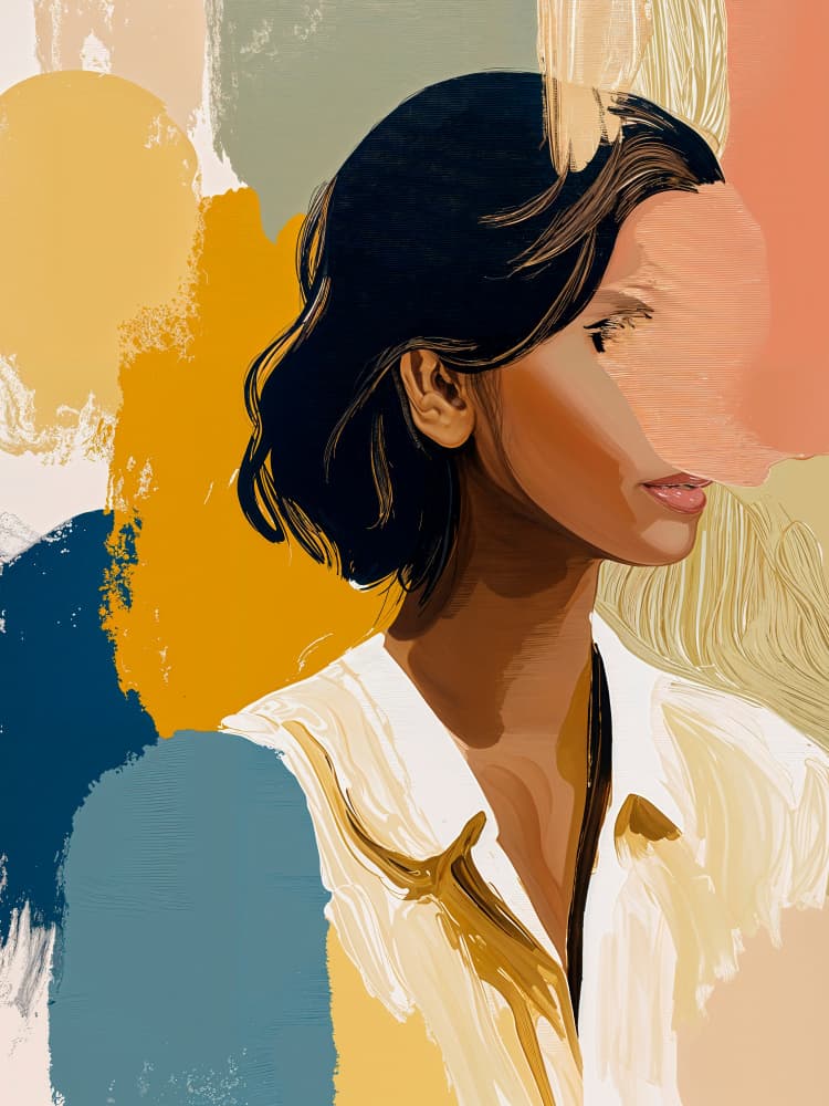 Colorful Abstract Portrait by Studio Palette — canvas wall art
