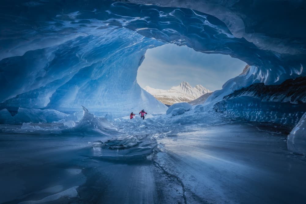 Blue Ice Cave Adventure by Yongnan Li (李永男) — canvas wall art