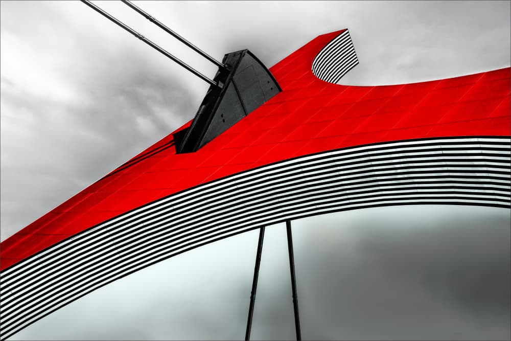 Modern Red Structure by Gilbert Claes — canvas wall art