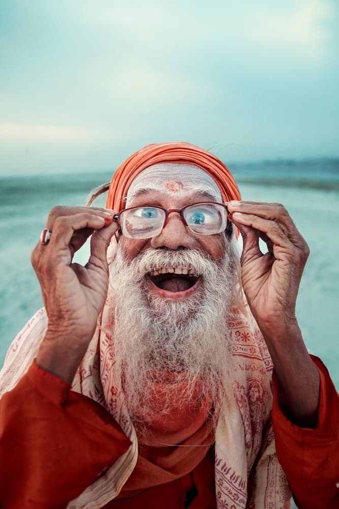 Joyful Indian Man by Sefa Yamak — canvas wall art