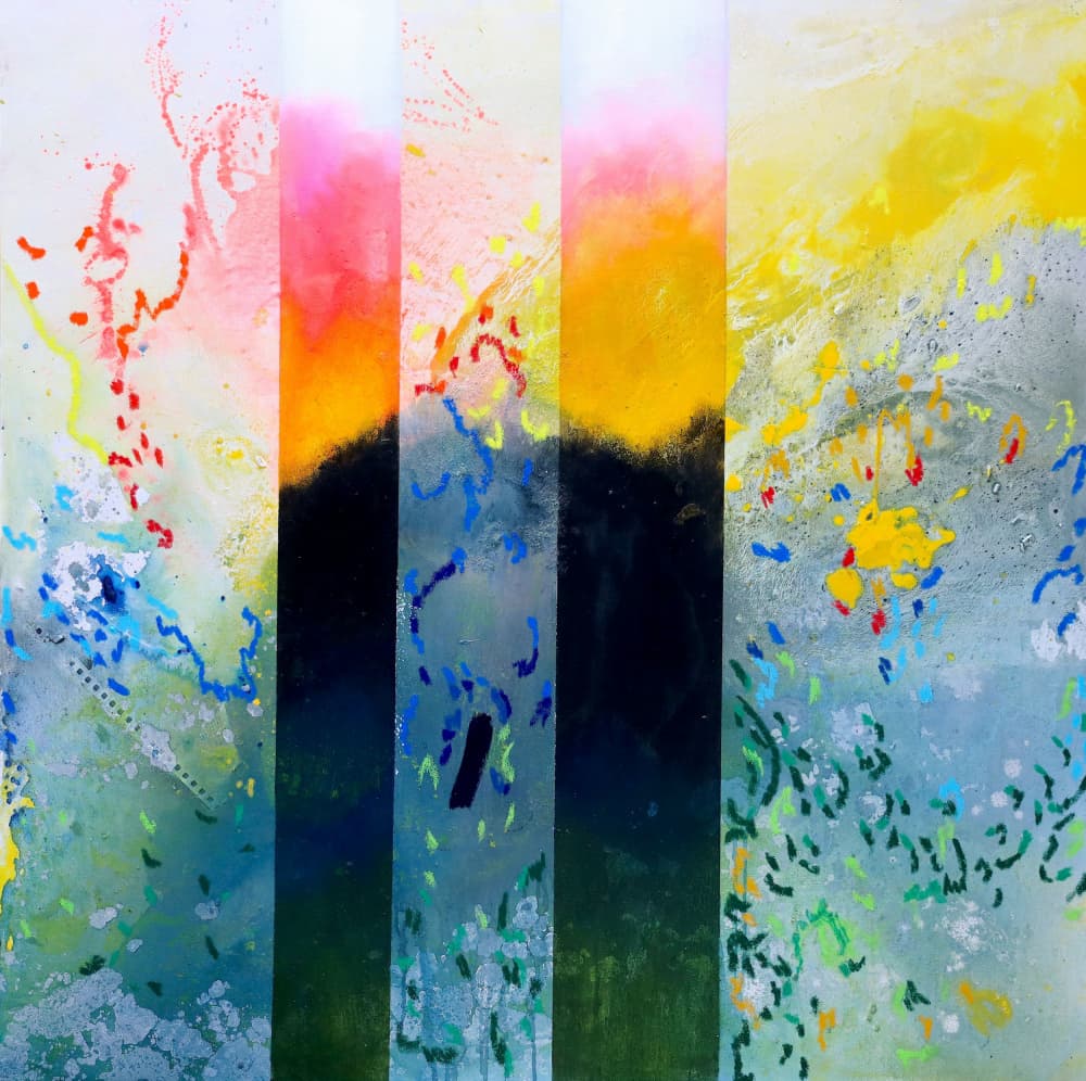 Vibrant Abstract Landscape by POOVI ART — canvas wall art