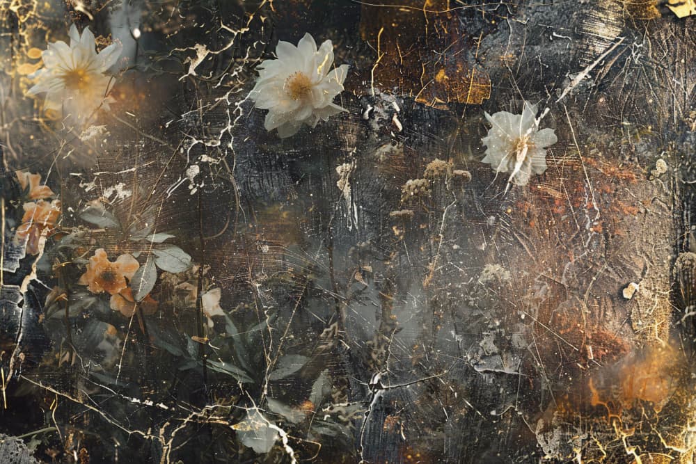 Dark Floral Elegance by Rafal Kulik — canvas wall art