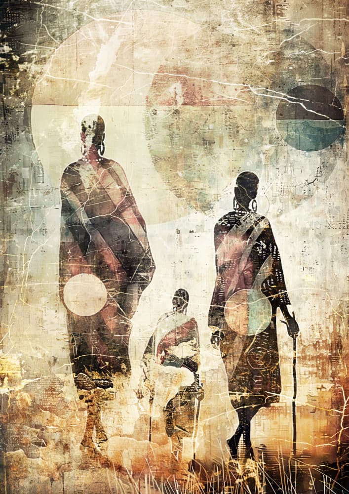 Maasai Tribal Journey by Rafal Kulik — canvas wall art