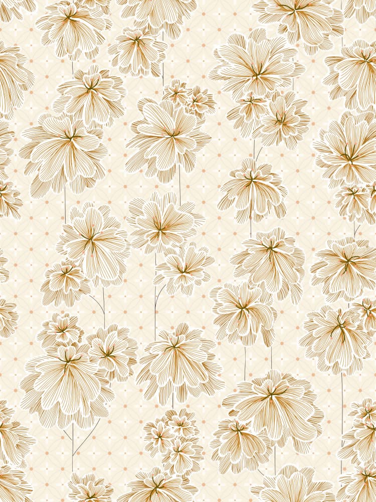 Elegant Floral Pattern by Annick — canvas wall art
