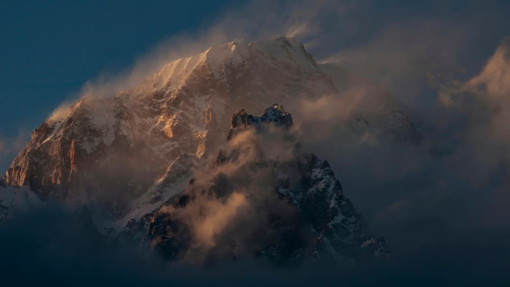 Golden Alpine Peaks by Claudio Moretti — canvas wall art