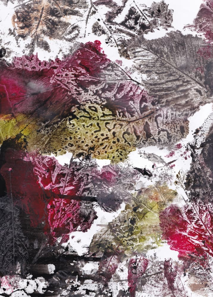 Textured Leaf Palette by Maira Ribena — canvas wall art