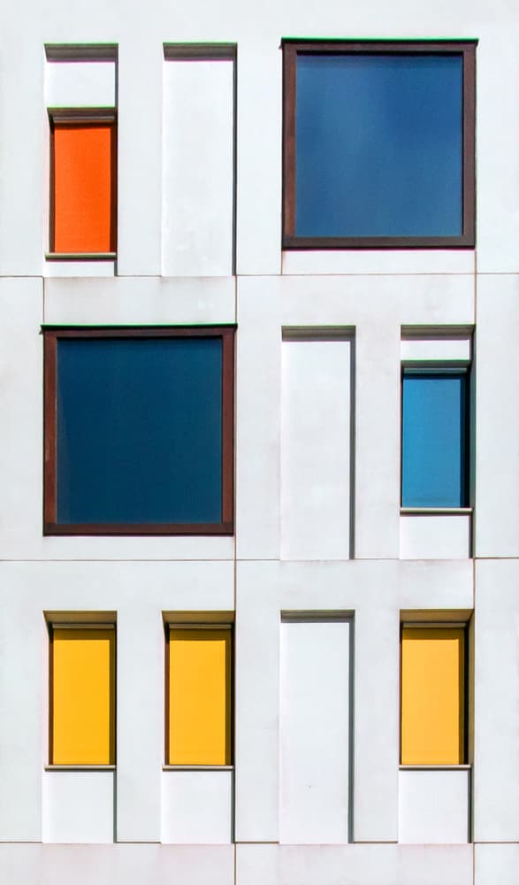 Vibrant Architectural Grid by Lus Joosten — canvas wall art
