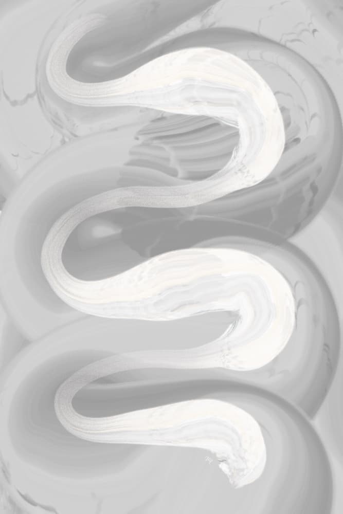 Fluid Gray Abstract by Martina — canvas wall art