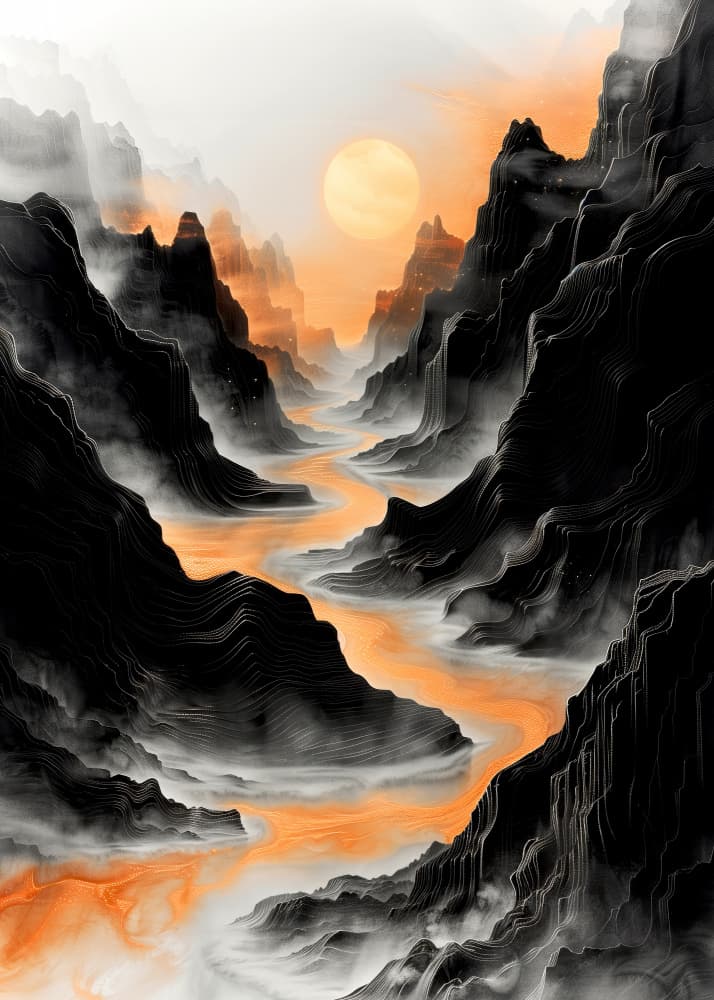 Orange River Canyon by Justyna Jaszke — canvas wall art