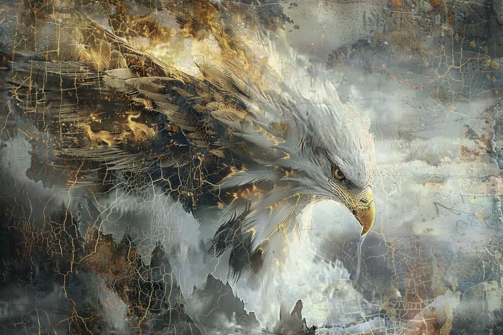 Golden Eagle Spirit by Rafal Kulik — canvas wall art