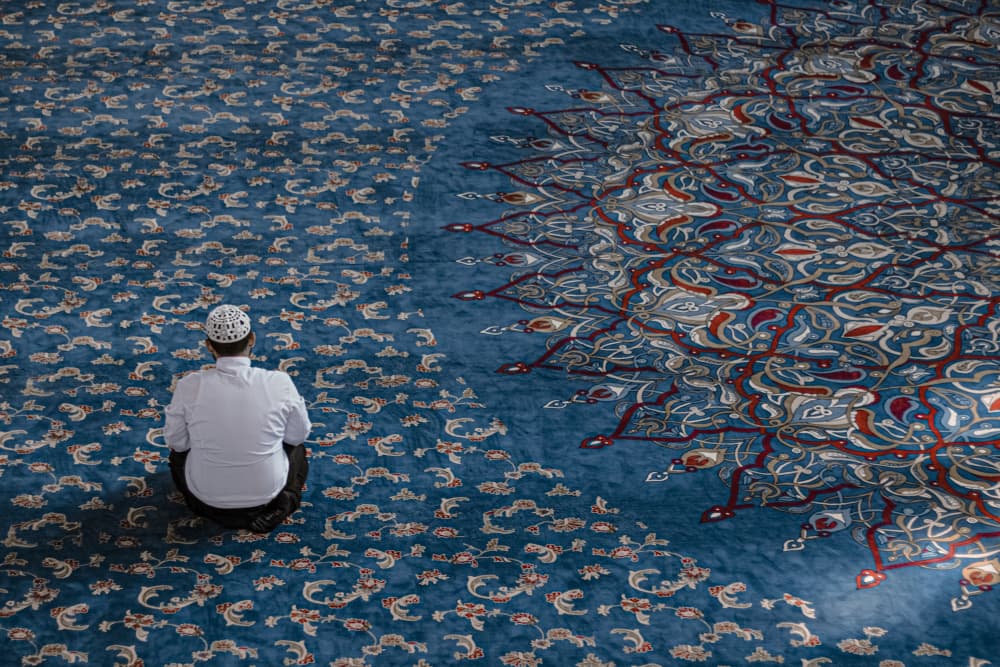 Muslim Man Praying by Noureddin Abdulbari — canvas wall art