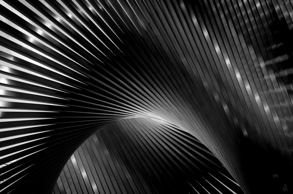 Sleek Metallic Curves by Jean Vandijck — canvas wall art