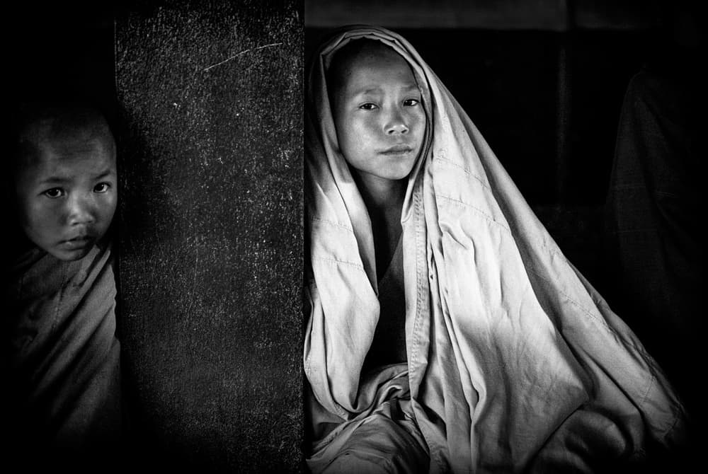 Contemplative Young Monks by Joxe Inazio Kuesta Garmendia — canvas wall art