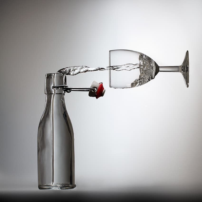 Water Pouring Glass