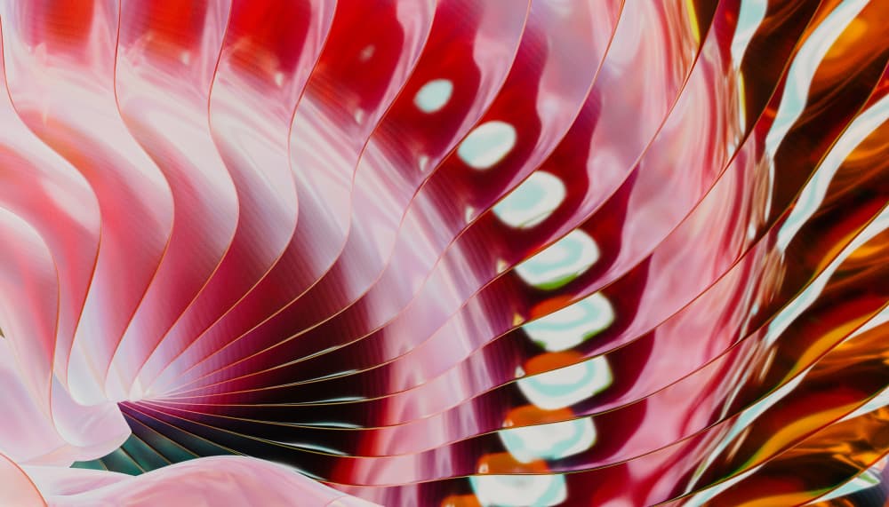 Vibrant Curved Reflections by Javier Pardina — canvas wall art