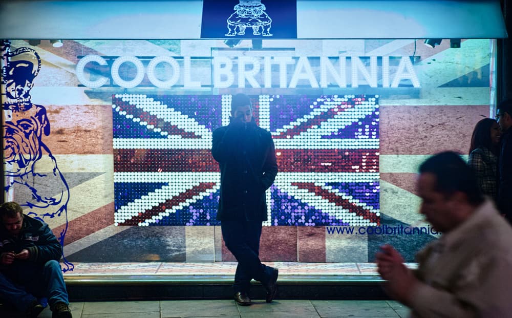 Union Jack City Vibe by Peter Davidson — canvas wall art