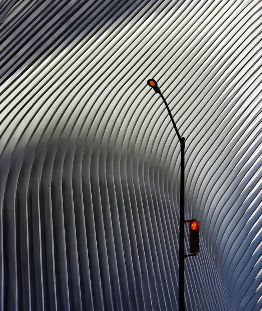 Urban Waves Red Light by Arnon Orbach — canvas wall art