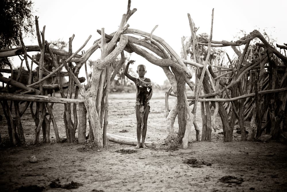Tribal Child Archway by Aleksander Poniewierski — canvas wall art