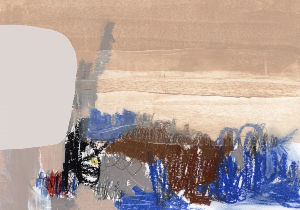 Serene Abstract Landscape by uplusmestudio — canvas wall art