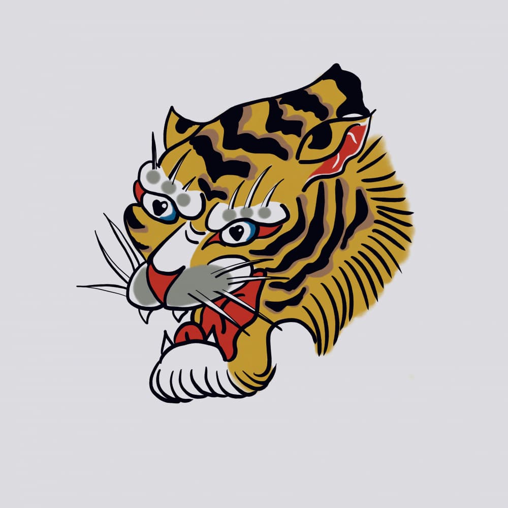 Japanese Tiger Spirit by Mela Patterns — canvas wall art