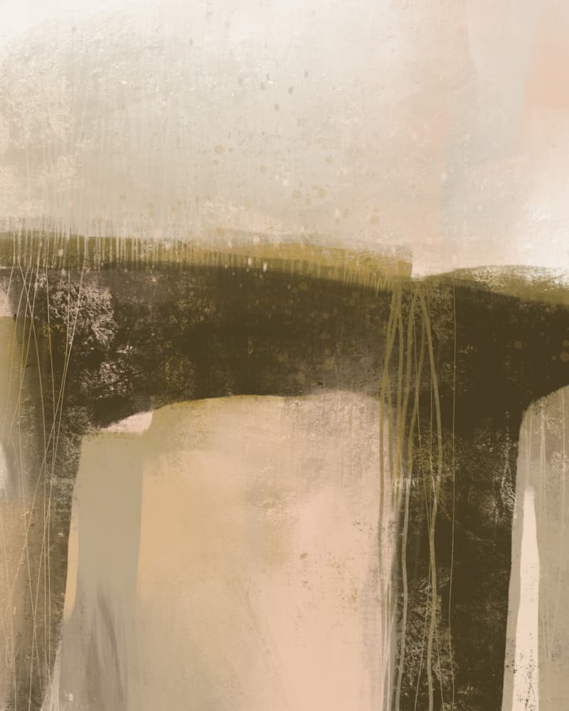 Earthy Abstract Landscape by MANSI SAXENA — canvas wall art