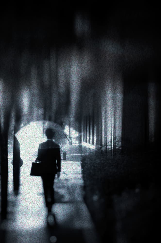 Walking in the Rain by Teruhiko Tsuchida — canvas wall art