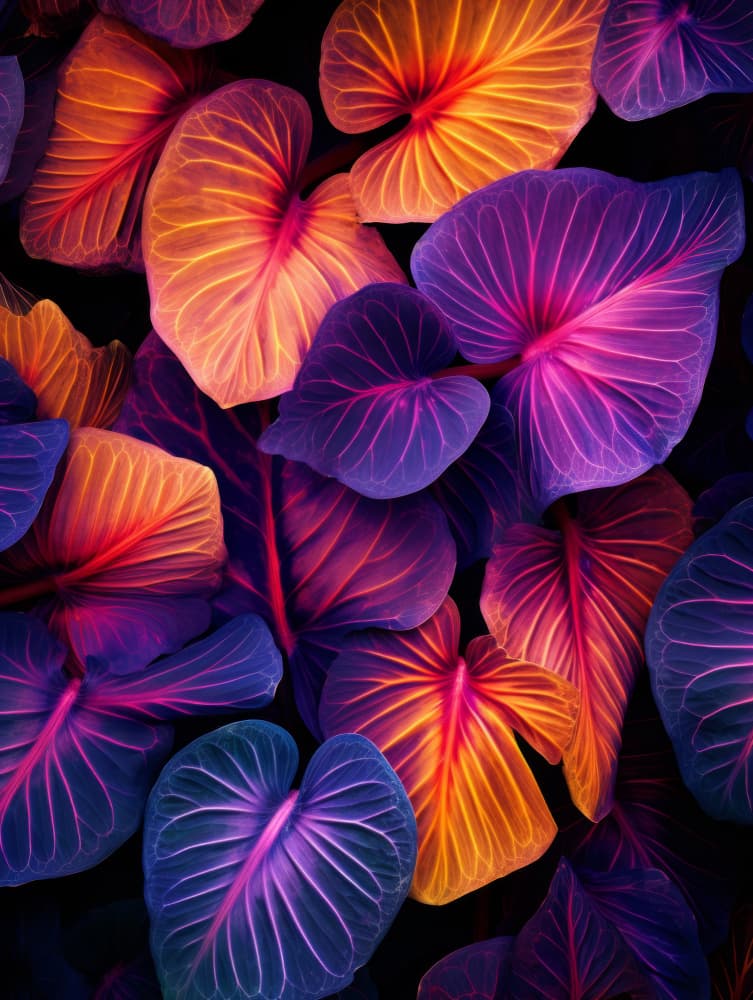 Luminous Tropical Leaves by Bilge Paksoylu — canvas wall art
