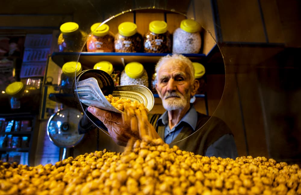 Traditional Chickpea Seller by Suleyman Uzumcu — canvas wall art