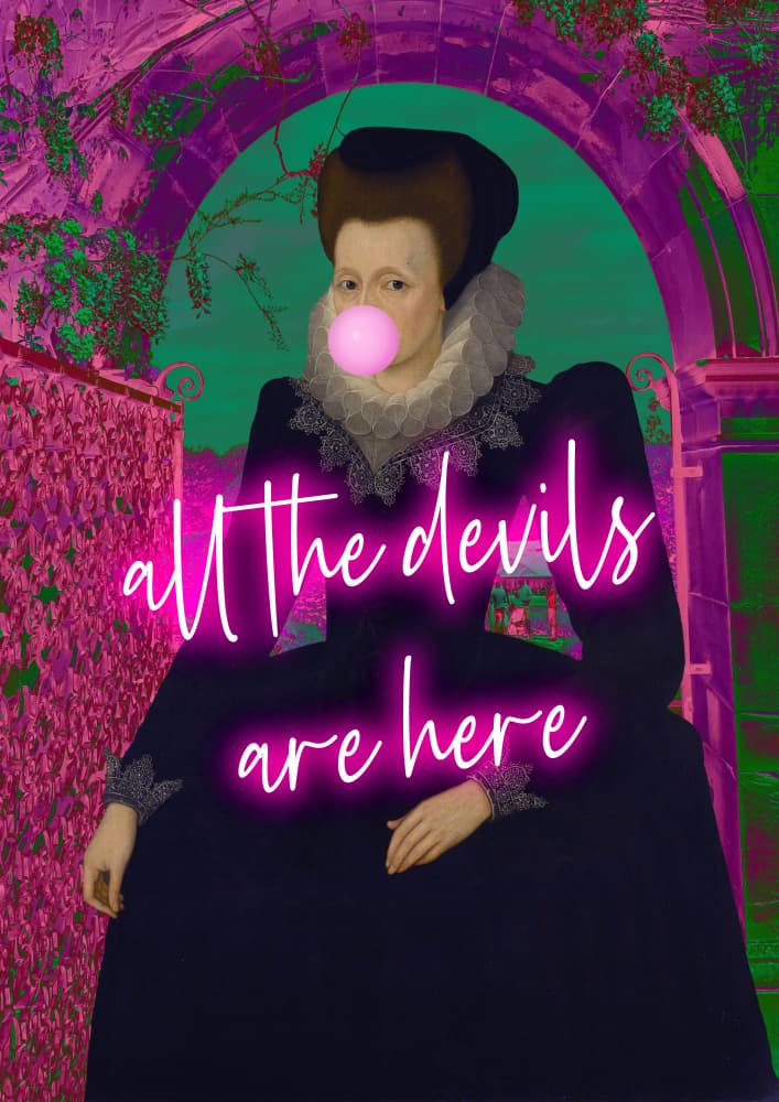 Neon Bubblegum Noblewoman by Talitha McQueen — canvas wall art