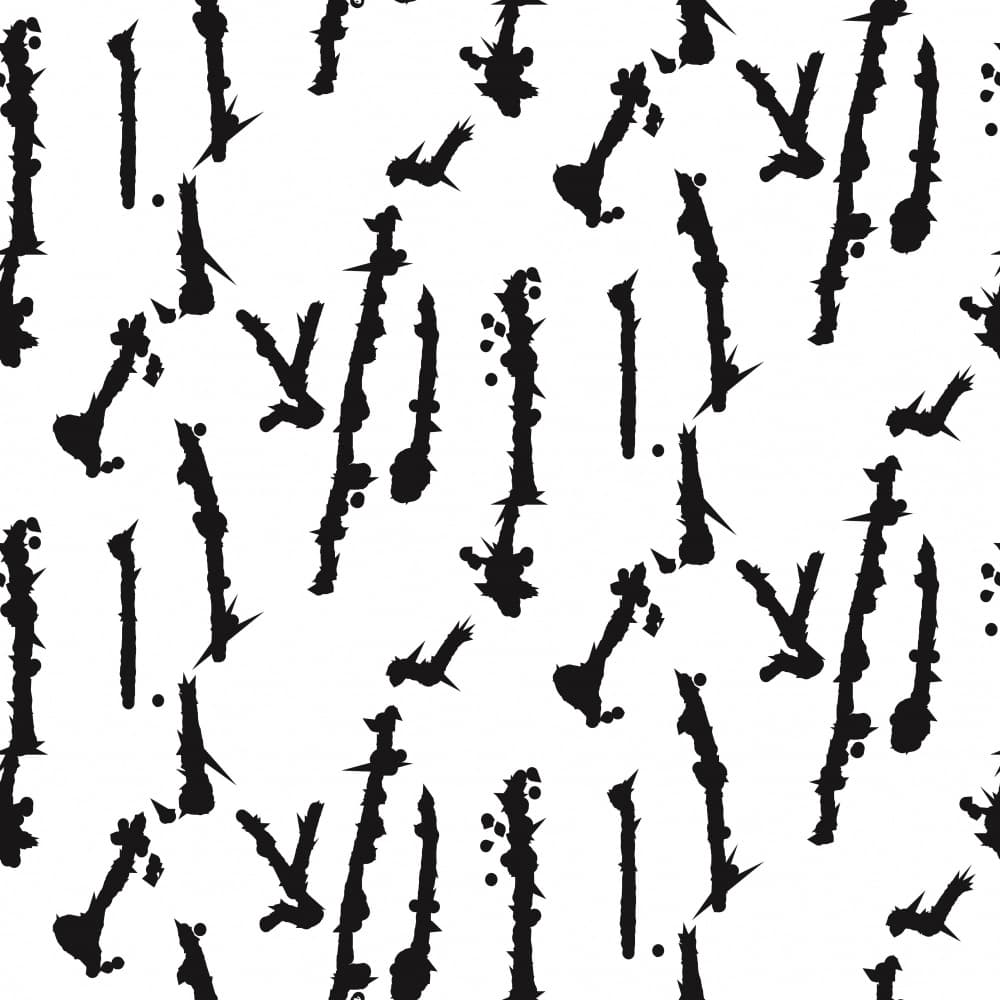 Jagged Ink Pattern by Marika Barsrsind — canvas wall art